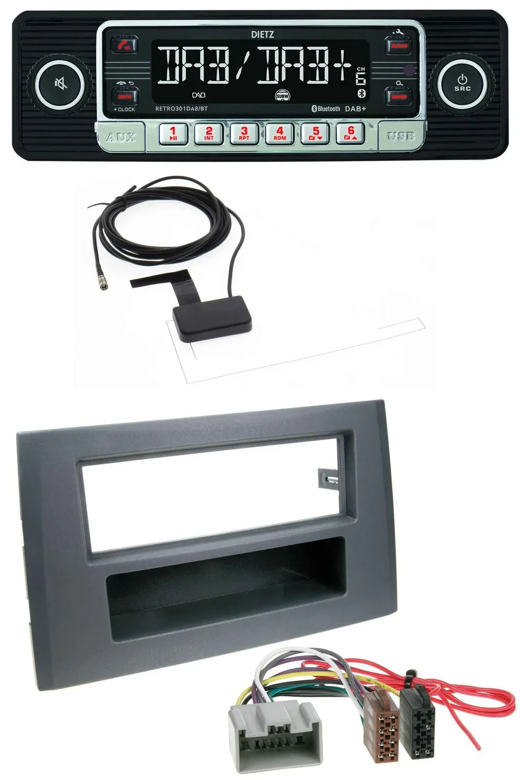 Dietz DAB Bluetooth USB MP3 Autoradio für Volvo XC90 (14 Pin, 2002-2014)