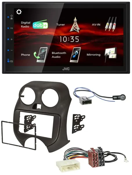 JVC USB Bluetooth MP3 DAB 2DIN Autoradio für Nissan Micra (10-13)
