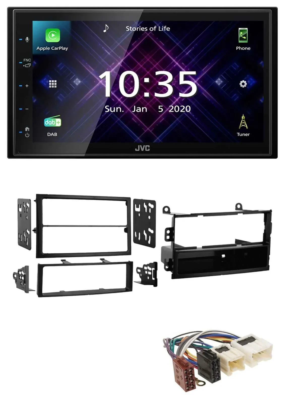 JVC DAB 2DIN MP3 Bluetooth USB Autoradio für Nissan 350Z Roadster 02-05