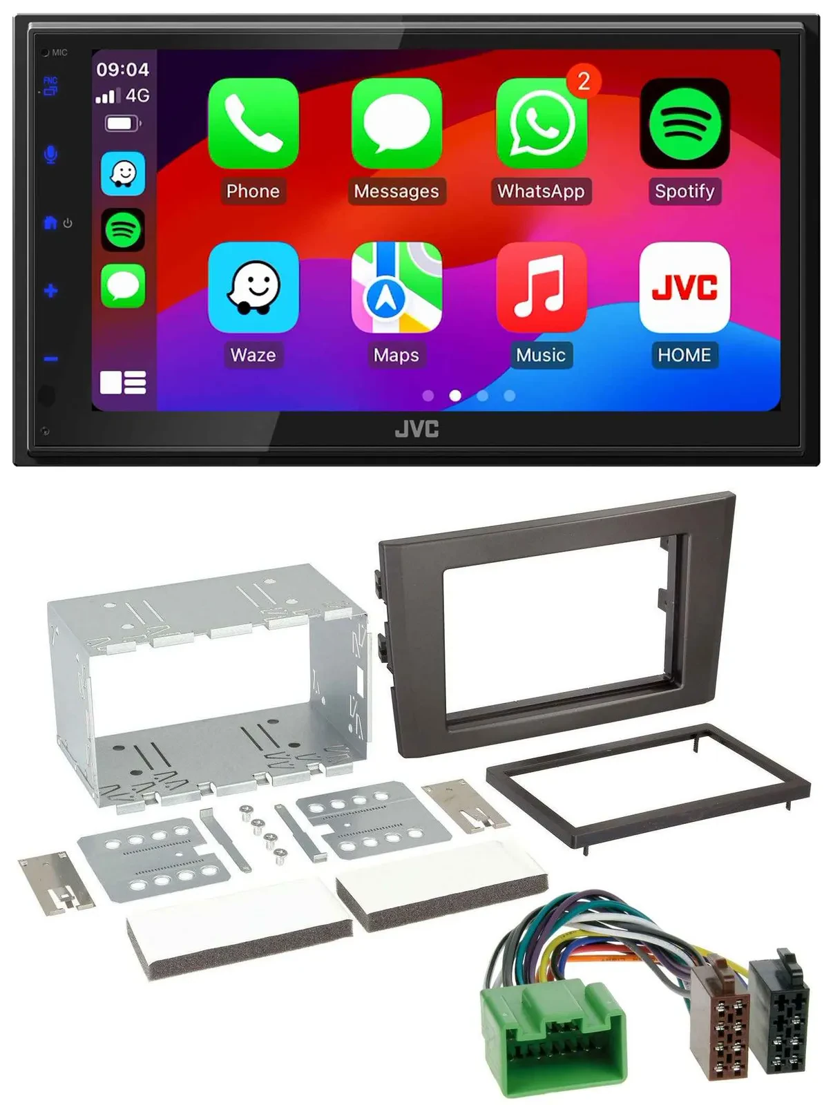 JVC Bluetooth 2DIN MP3 DAB USB Autoradio für Volvo XC 90 07-14 16 Pin