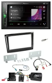 Pioneer 2DIN Lenkrad DAB USB Bluetooth Autoradio für Fiat Doblo ab 15 Mini-ISO p
