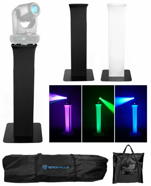 (1) Totem Light Stand+Black+White Scrims For American DJ Focus Spot Three Z