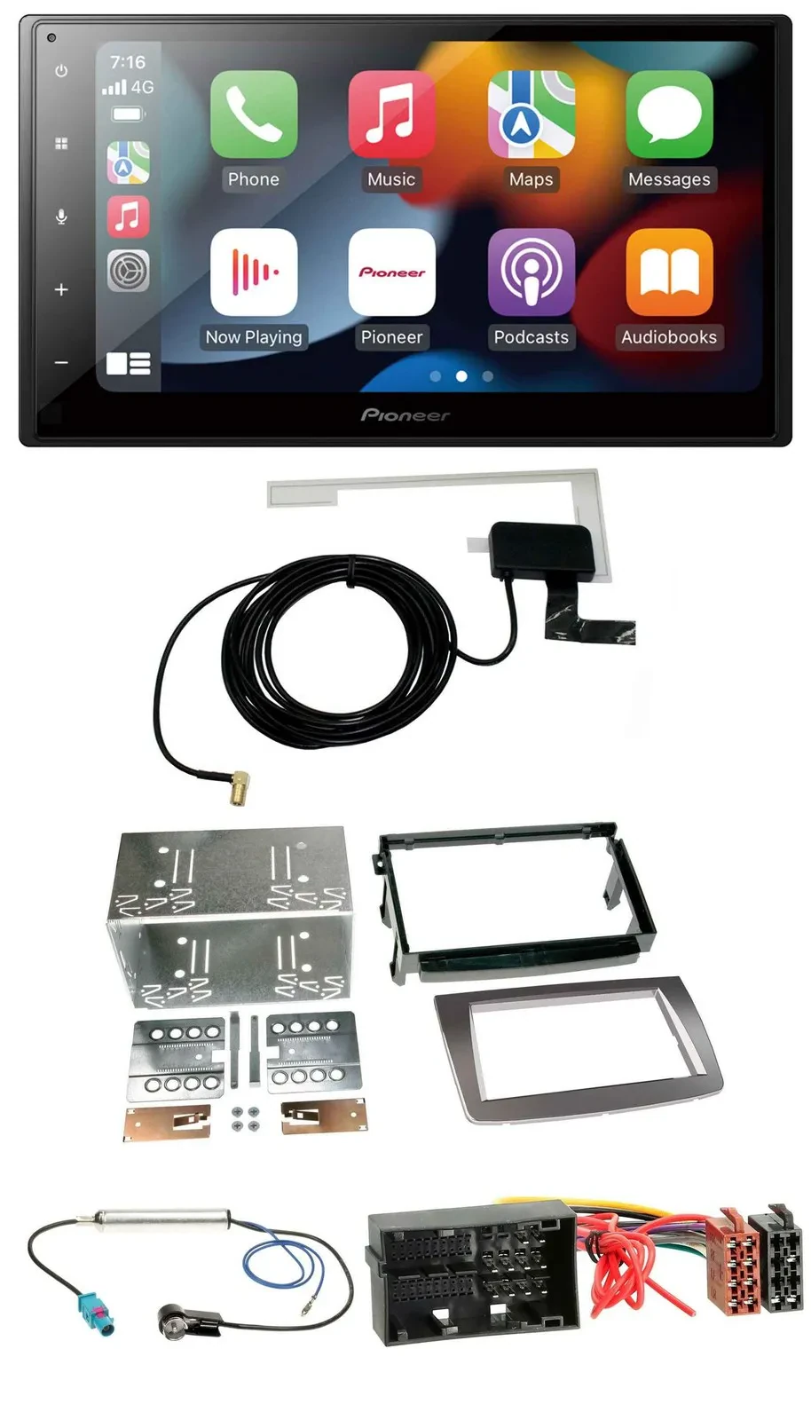 Pioneer MP3 USB Bluetooth DAB 2DIN Autoradio für Alfa Romeo Mito ab 14 955 silbe