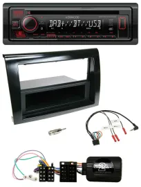 Kenwood Lenkrad CD USB Bluetooth DAB Autoradio für Fiat Bravo 2007-2014