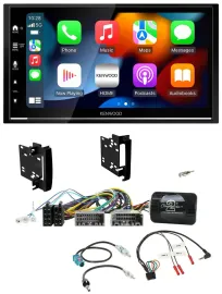 Kenwood DAB USB Bluetooth 2DIN Lenkrad Autoradio für Chrysler Dodge Jeep