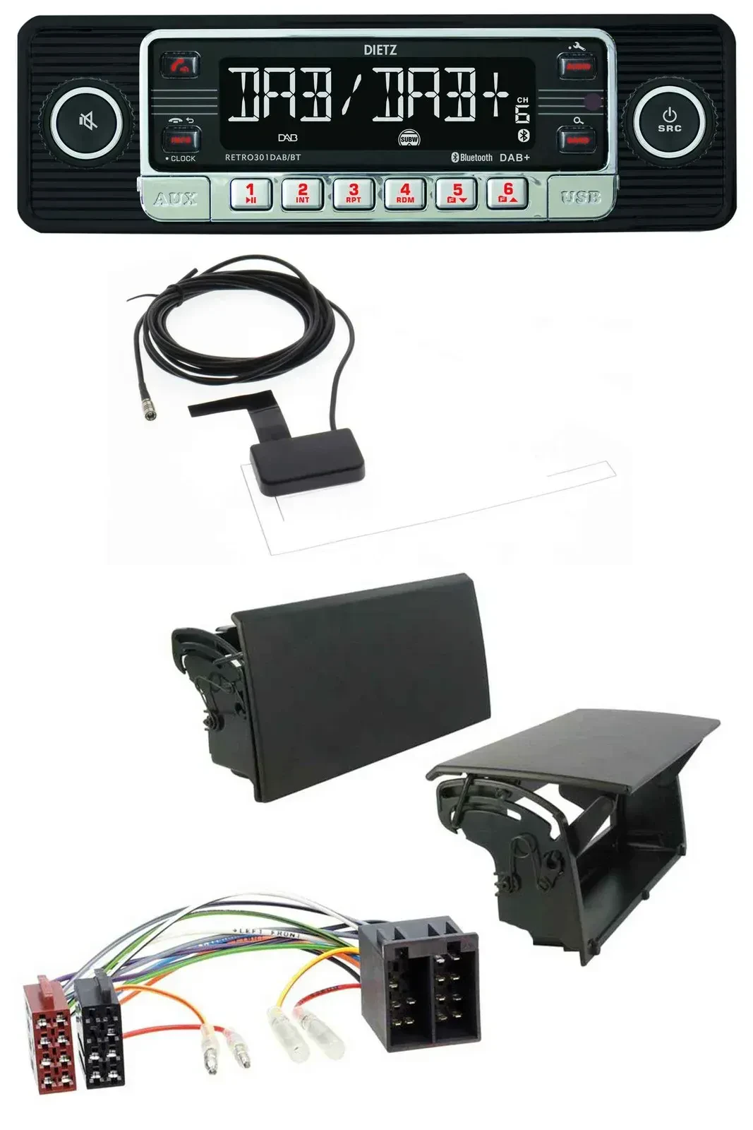 Dietz DAB Bluetooth USB MP3 Autoradio für Berlingo (1996-2007)