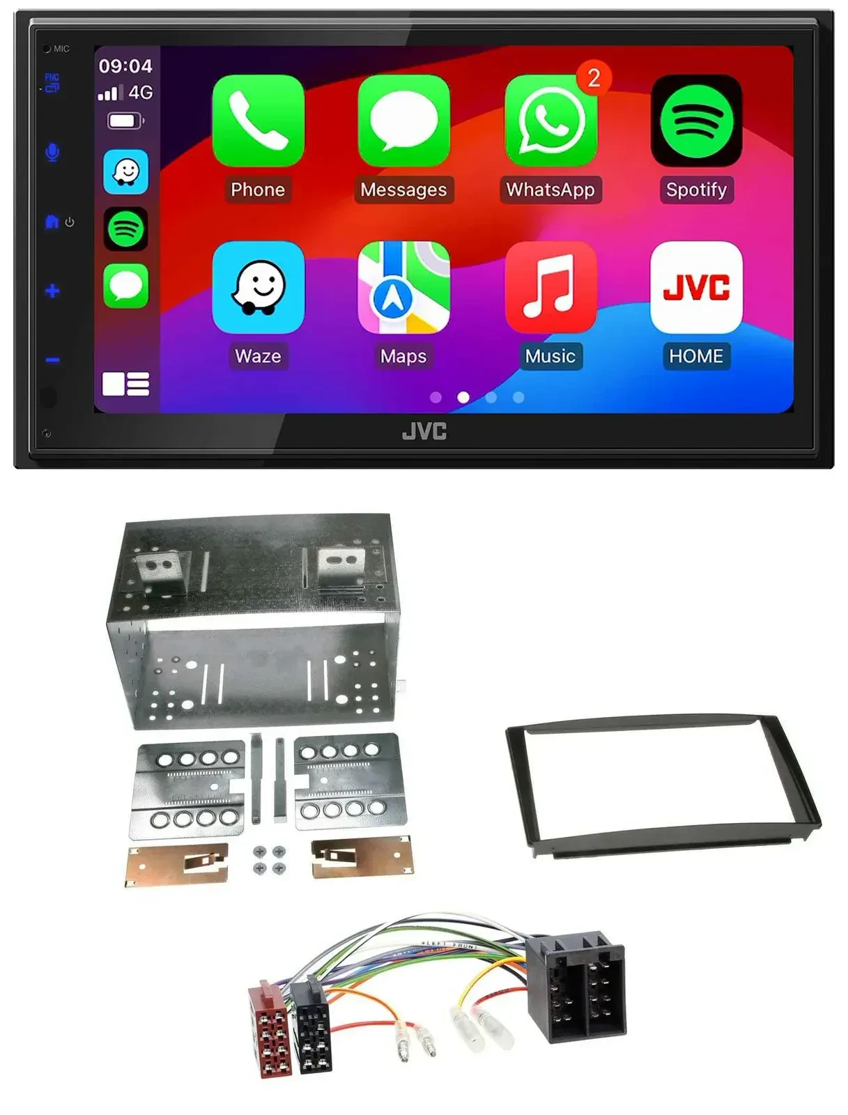 Автомагнитола для Kia Ceed 01–09 / proCeed 08–11 JVC 2DIN, Bluetooth, USB, MP3, DAB