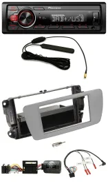 Автомагнитола для Seat Ibiza Pioneer 1DIN, DAB, USB, MP3, серый