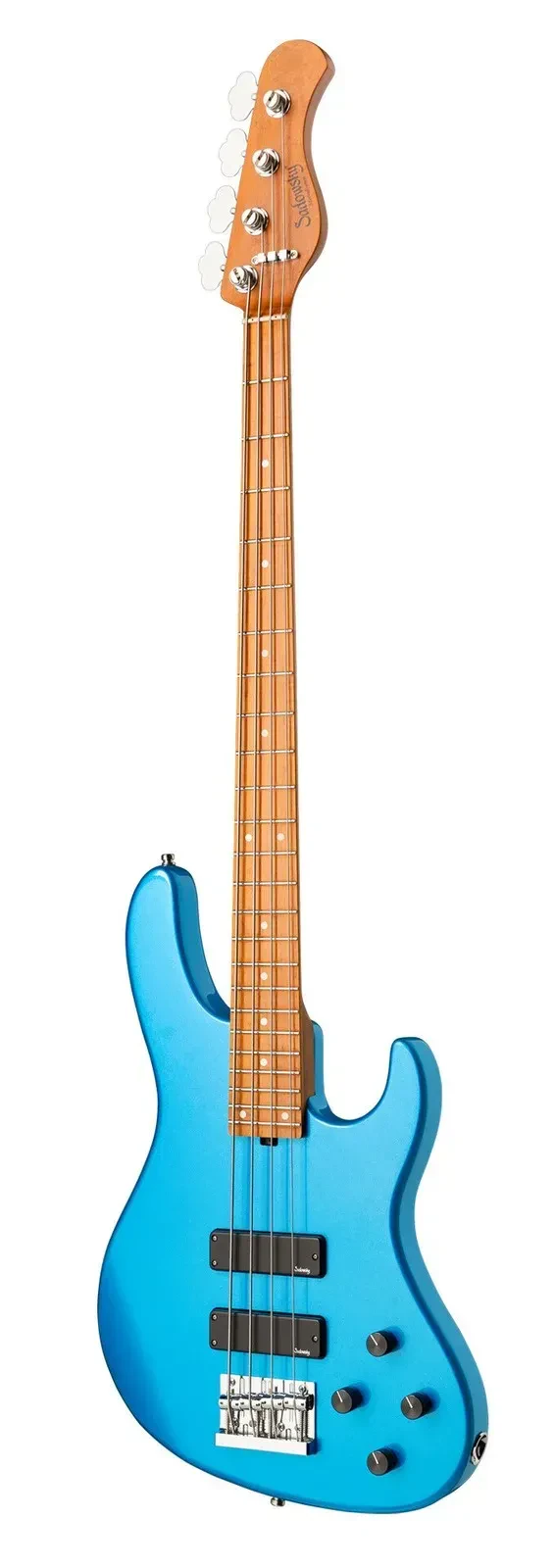 SADOWSKY 24-Fret Modern Bass, Roasted Maple FB, 4-String - Solid Ocean Blue Meta