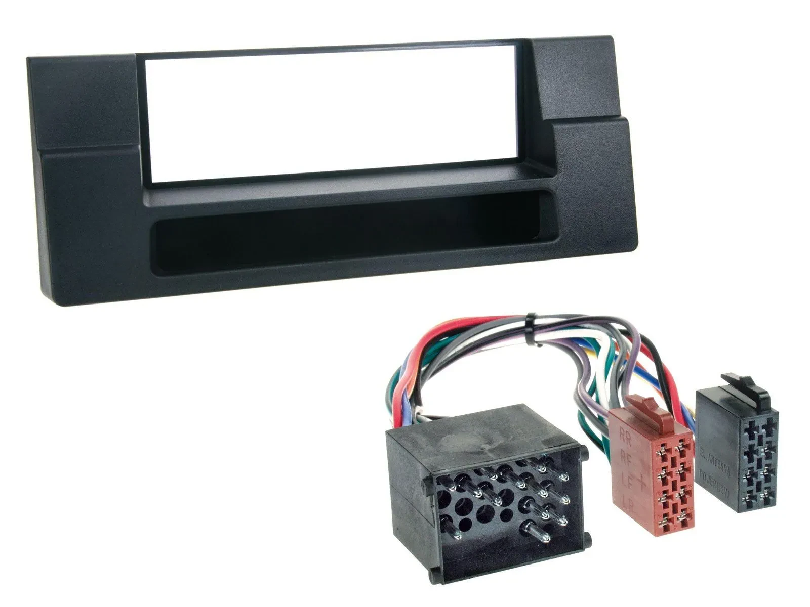 Einbauset DIN Autoradio für BMW X5 E53 5er E39 Rundpin Ablage