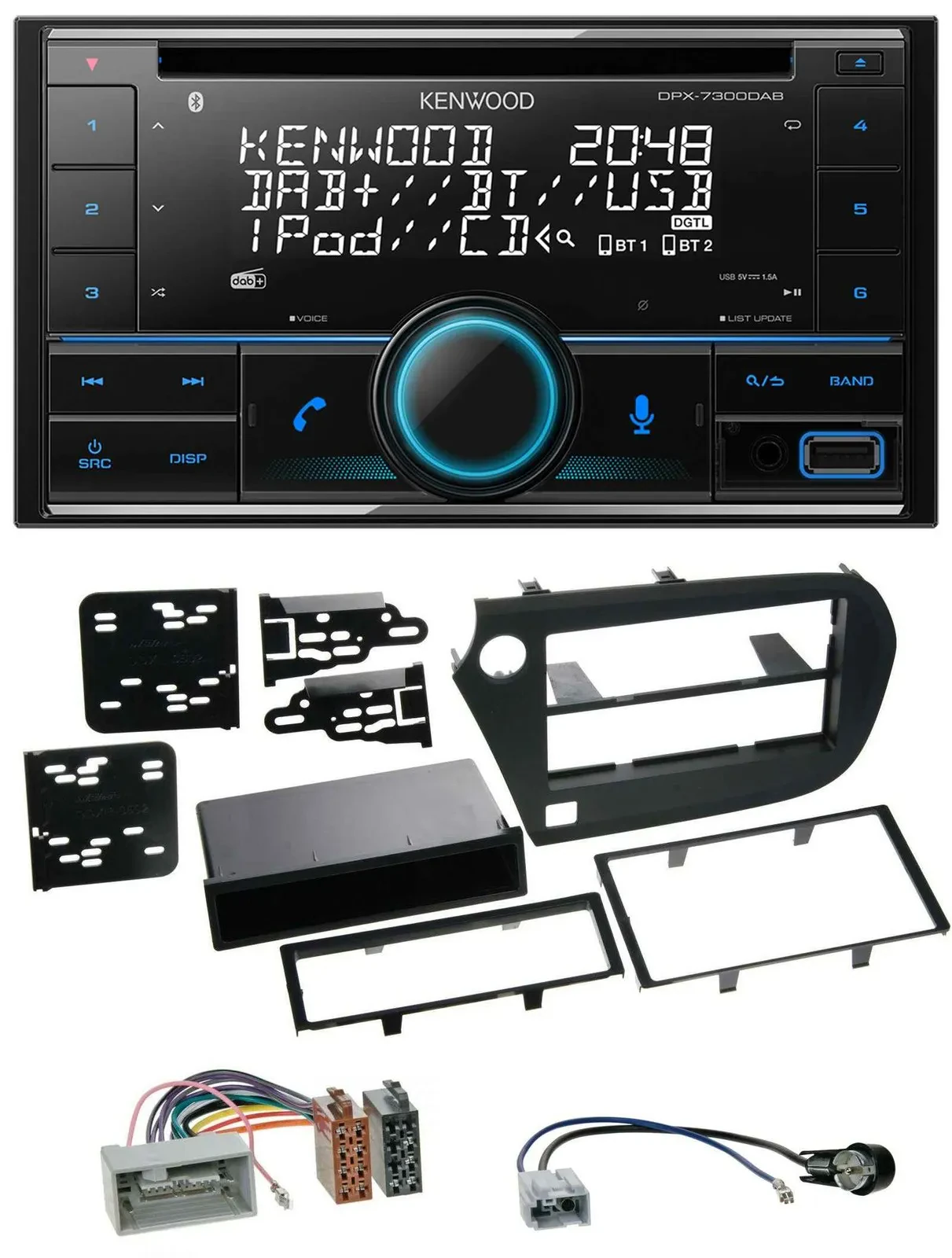Автомагнитола для Honda Insight ZE2 2009–2013 Kenwood CD 2-DIN DAB USB MP3 Bluetooth