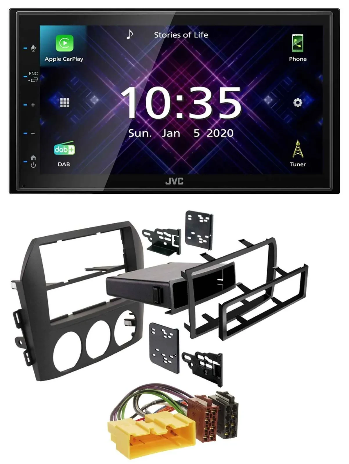 JVC DAB 2DIN MP3 Bluetooth USB Autoradio für Mazda MX 5 NC 2005-2008