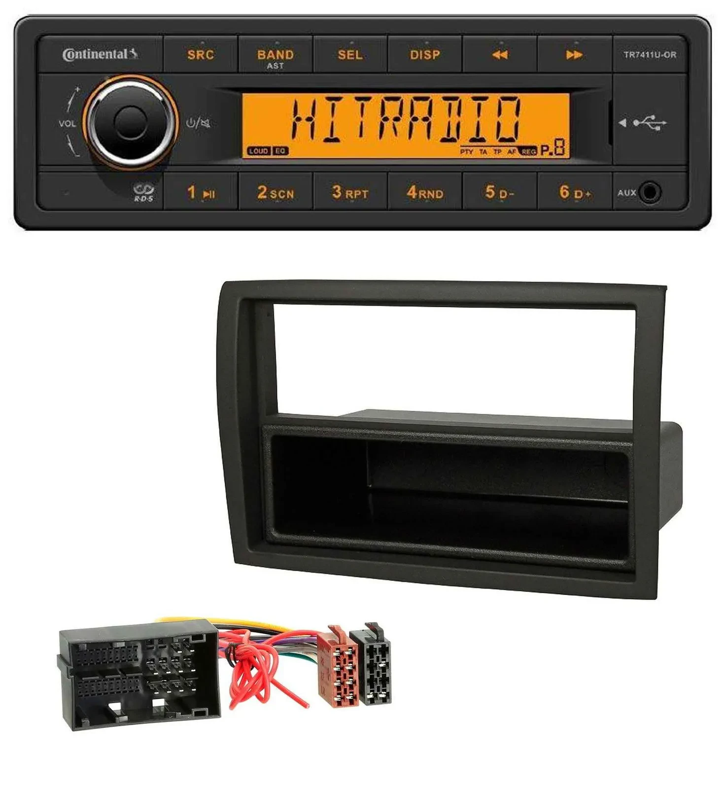 Continental 1DIN USB AUX MP3 Autoradio für Fiat Ducato Citroen Jumper Peugeot Bo