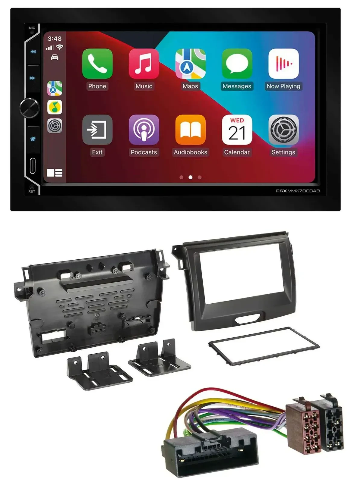 ESX 2DIN DAB USB MP3 Bluetooth Autoradio für Ford Ranger 2AB ab 04/2015