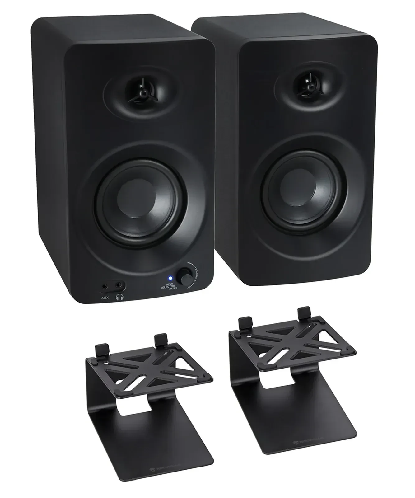 Активный студийный монитор Rockville ASM4 Black с подставками (пара)