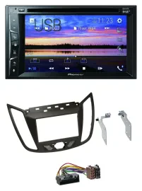 Pioneer Bluetooth 2DIN USB DVD DAB MP3 Autoradio für Ford C-Max (ab 10) braun