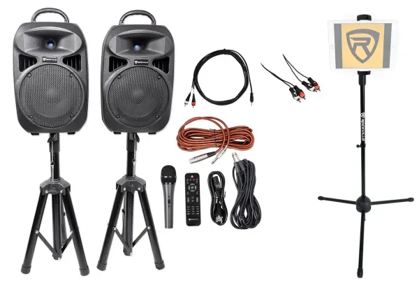 Rockville Dual 8" Speaker Karaoke Home Quarantine Family Activity Machine System