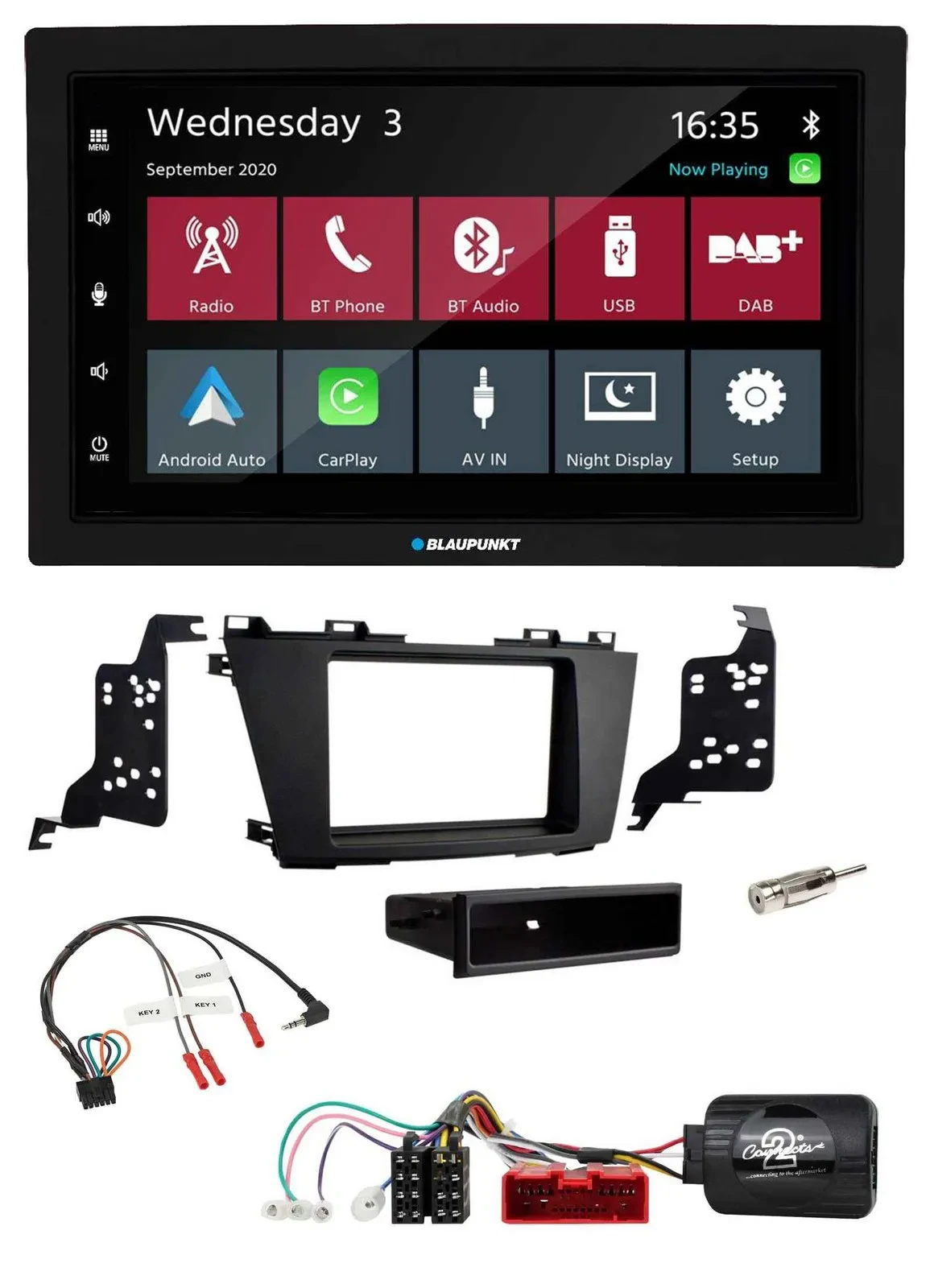 Blaupunkt DAB Bluetooth USB Lenkrad 2DIN Autoradio für Mazda 5 2010-2015