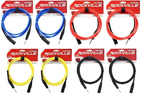 Коммутационный кабель Rockville RCXMB6 Multicolor 1.8 м (8 штук)