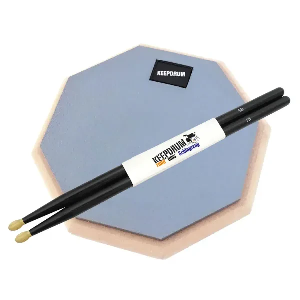 Пэд тренировочный keepdrum DP-GY8 Grey с палочками