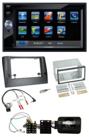 Blaupunkt 2DIN Bluetooth TMC USB Lenkrad SD Navigation für Fiat Stilo 2005-2007
