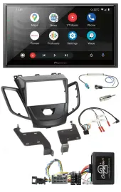 Pioneer USB 2DIN DAB Lenkrad Bluetooth Autoradio für Ford Fiesta 08-10 schwarz