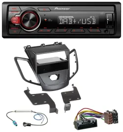 Pioneer MP3 1DIN DAB USB AUX Autoradio für Ford Fiesta 10-17 JA8 ohne Display sc