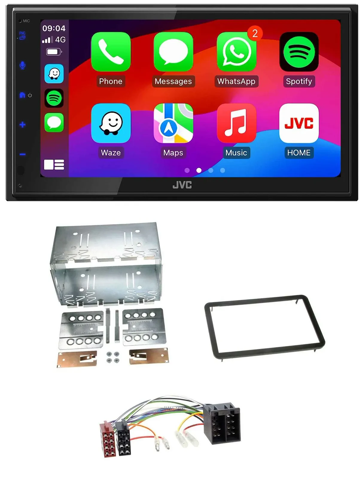 Автомагнитола для Alfa Romeo 159/Brera/Spider JVC 2DIN, Bluetooth, USB, MP3, DAB