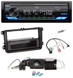 JVC Bluetooth DAB USB Lenkrad Autoradio für VW Passat Polo Scirocco Sharan Tigua
