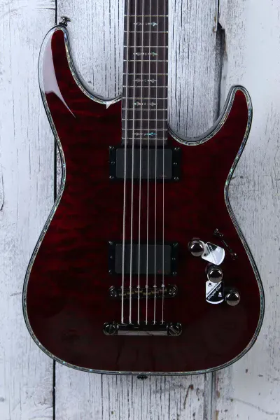 Schecter Hellraiser C-VI Electric Guitar Quilt Maple Top Black Cherry Finish