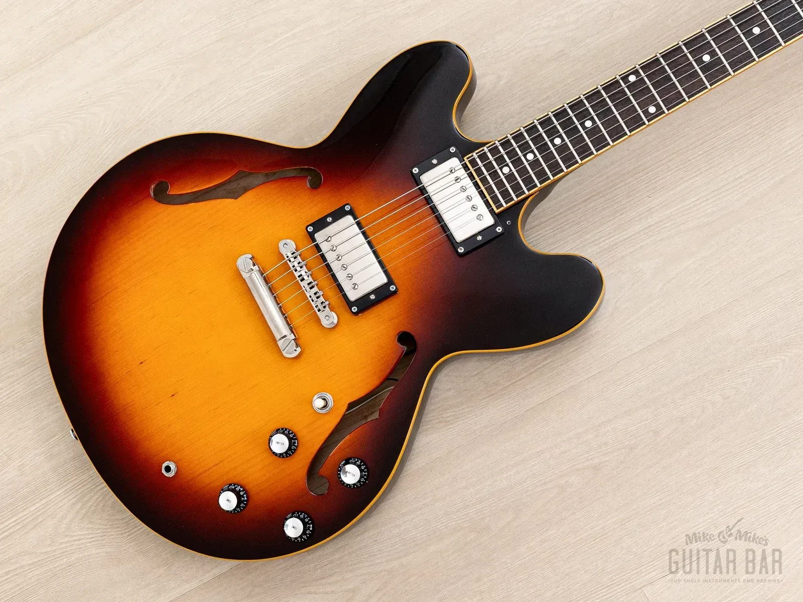 2007 ESP Edwards E-SA-125-LTS Carved Top 335 Sunburst Satin Lacquer w/ Case