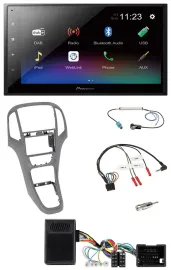 Автомагнитола для Opel Astra J Pioneer 2DIN, Bluetooth, DAB, USB, поддержка кнопок на руле