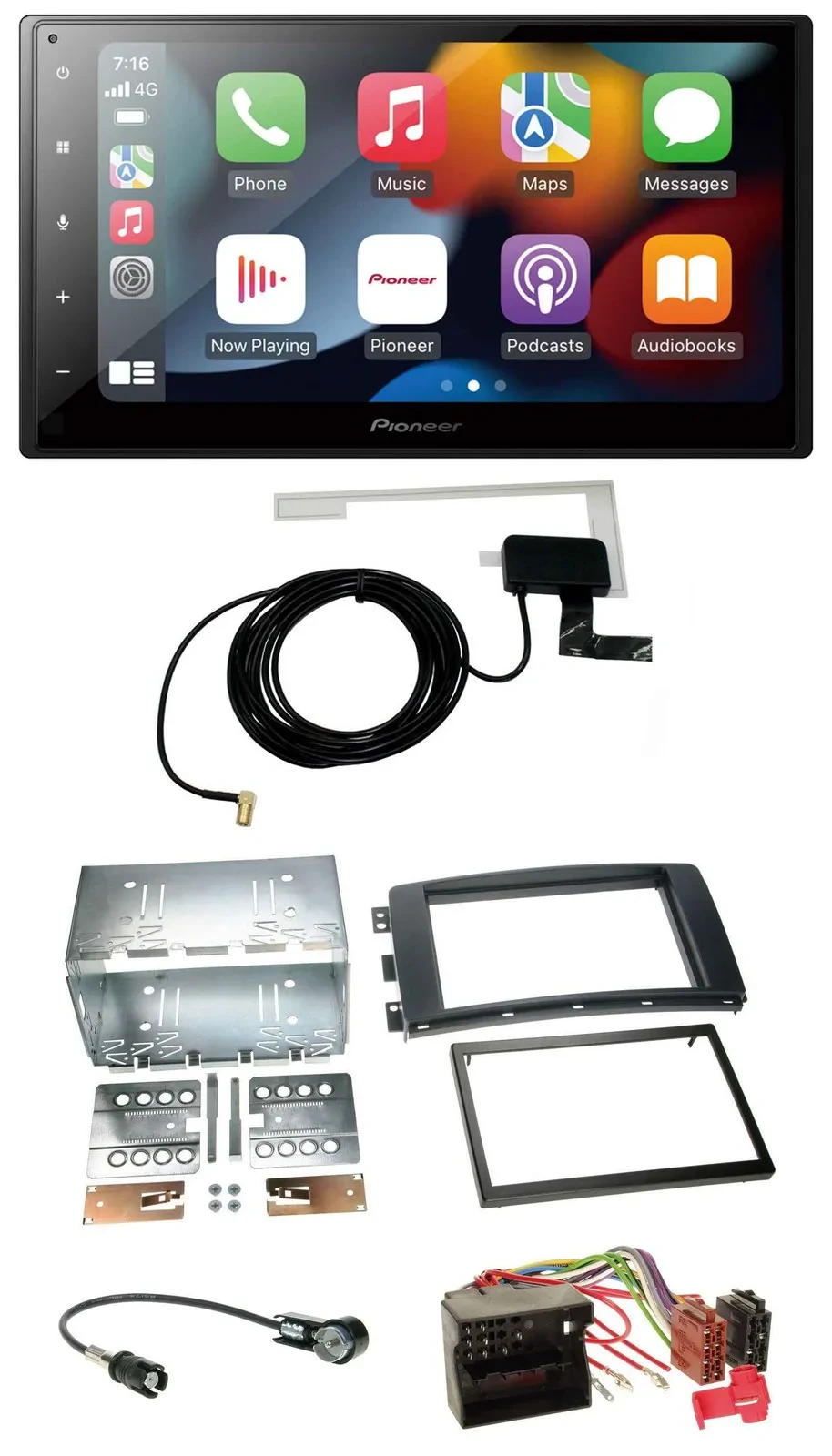 Автомагнитола Pioneer 2 DIN MP3 USB Bluetooth DAB для Smart ForTwo/ForFour