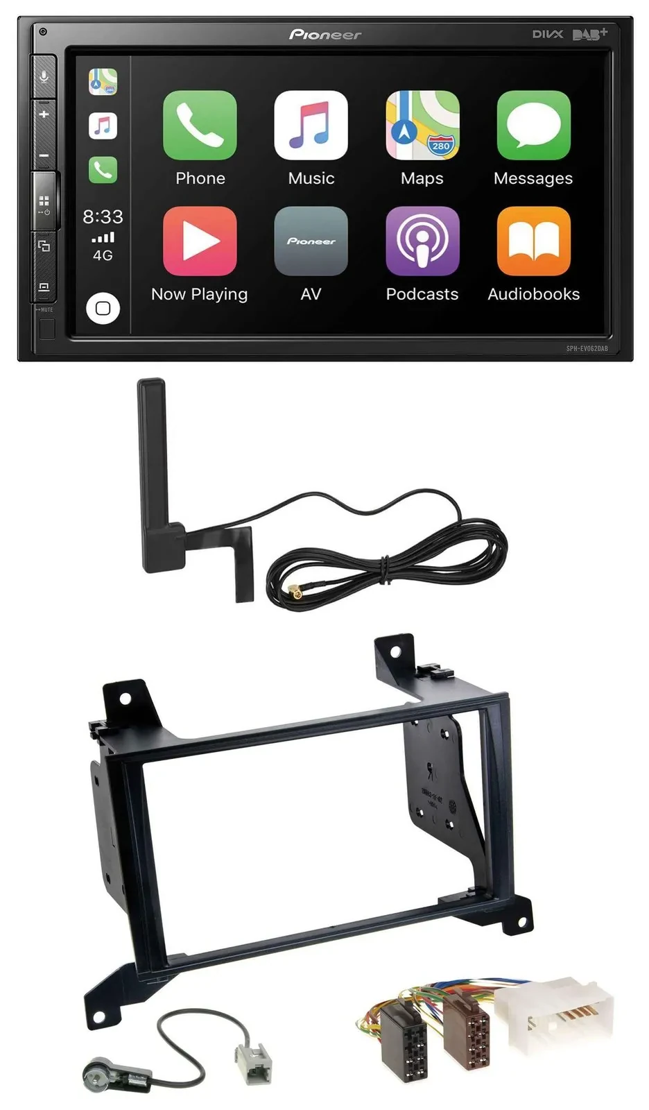 Pioneer USB 2DIN Bluetooth DAB MP3 Autoradio für Hyundai Santa Fe CM 09-12