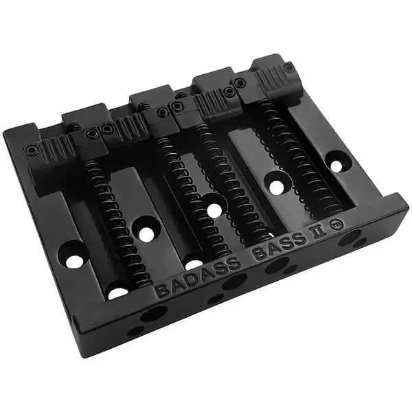 Бридж для бас-гитары Leo Quan Badass II 4-String Bass Bridge, Grooved Saddles Black