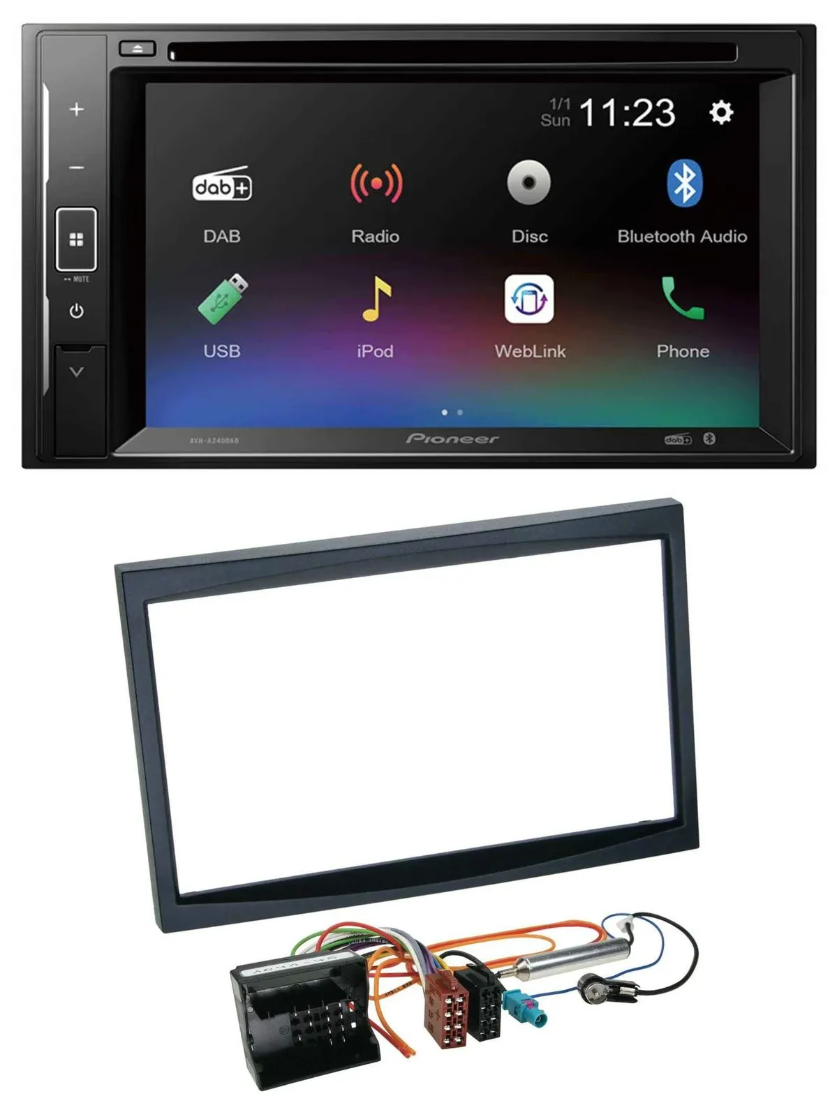 Pioneer Bluetooth MP3 USB 2DIN DAB DVD Autoradio für Citroen C3 C2 Berlingo Jump