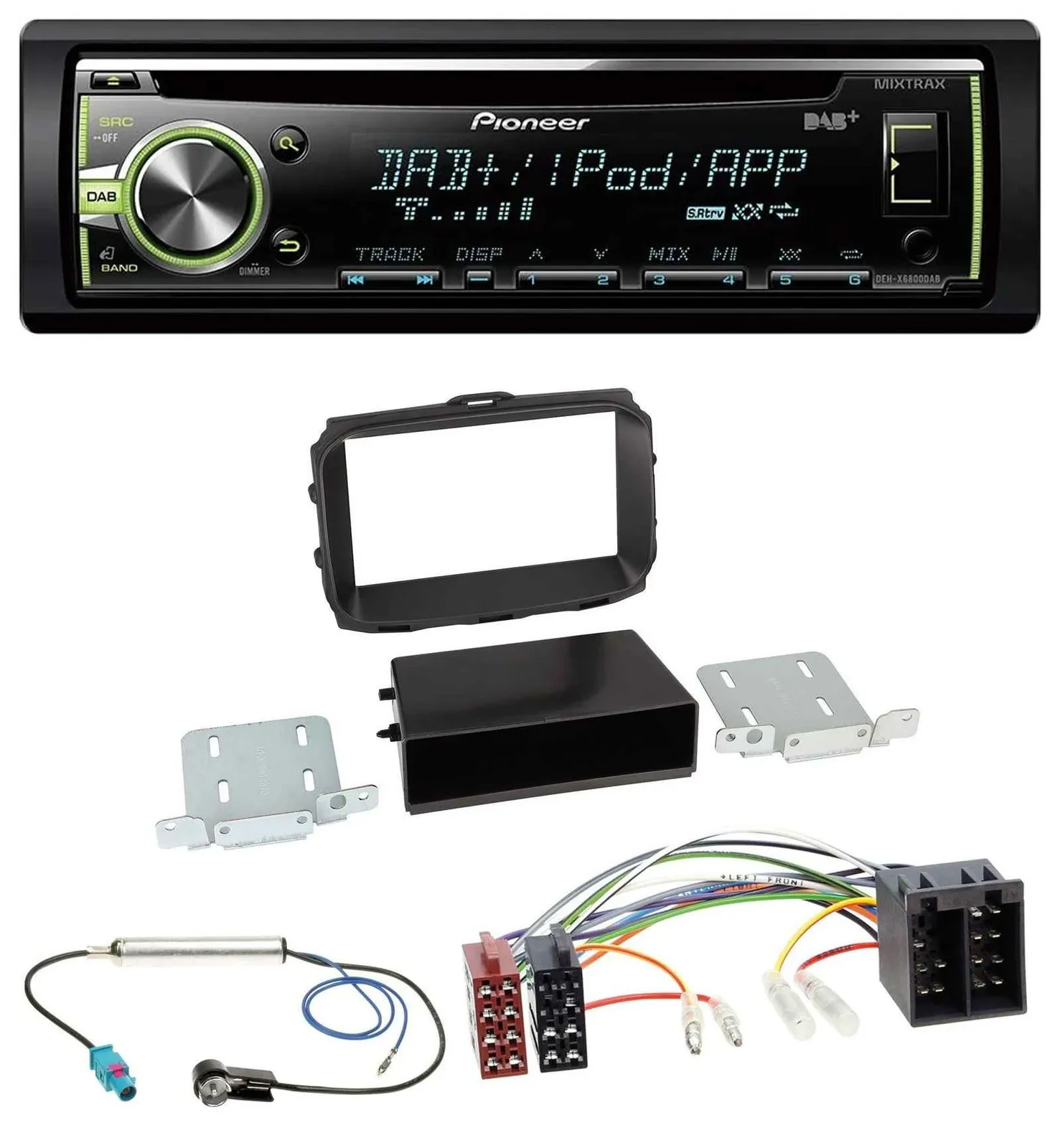 Автомагнитола для Alfa Romeo Giulietta (2013–2021) Pioneer DAB USB MP3 AUX CD ISO