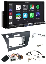 Alpine 2DIN DAB USB Lenkrad Bluetooth Autoradio für Honda CR-Z 2010-2013