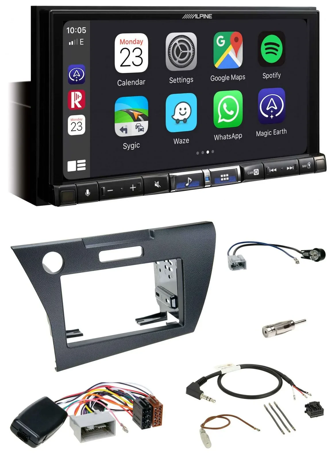 Alpine 2DIN DAB USB Lenkrad Bluetooth Autoradio für Honda CR-Z 2010-2013