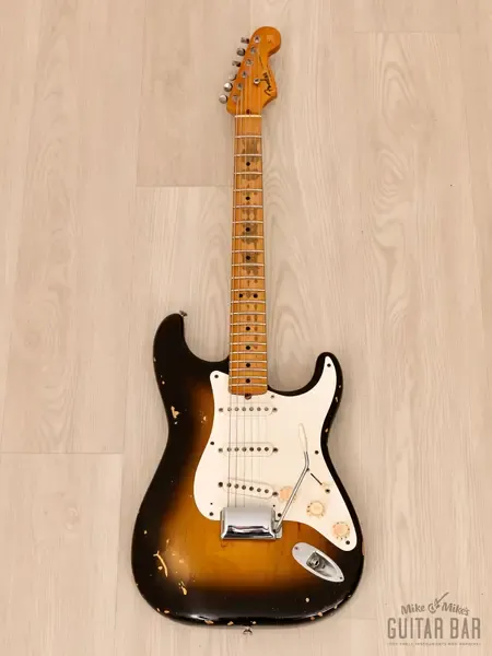 Электрогитара Fender Fullerton American Vintage 1957 Stratocaster SSS Sunburst w/case USA 1982