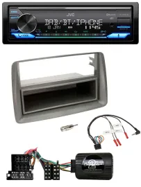 JVC Bluetooth DAB USB Lenkrad Autoradio für Fiat Panda 04-10 169 grau