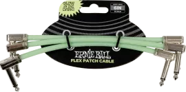 Патч-кабель инструментальный Ernie Ball 6475 Flex Cables Neon Green 0.15 м (3 штуки)
