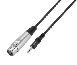 Коммутационный кабель GoPower 00-00032070 Jack 3.5 мм (M) – XLR, 3 м, ПВХ, черный