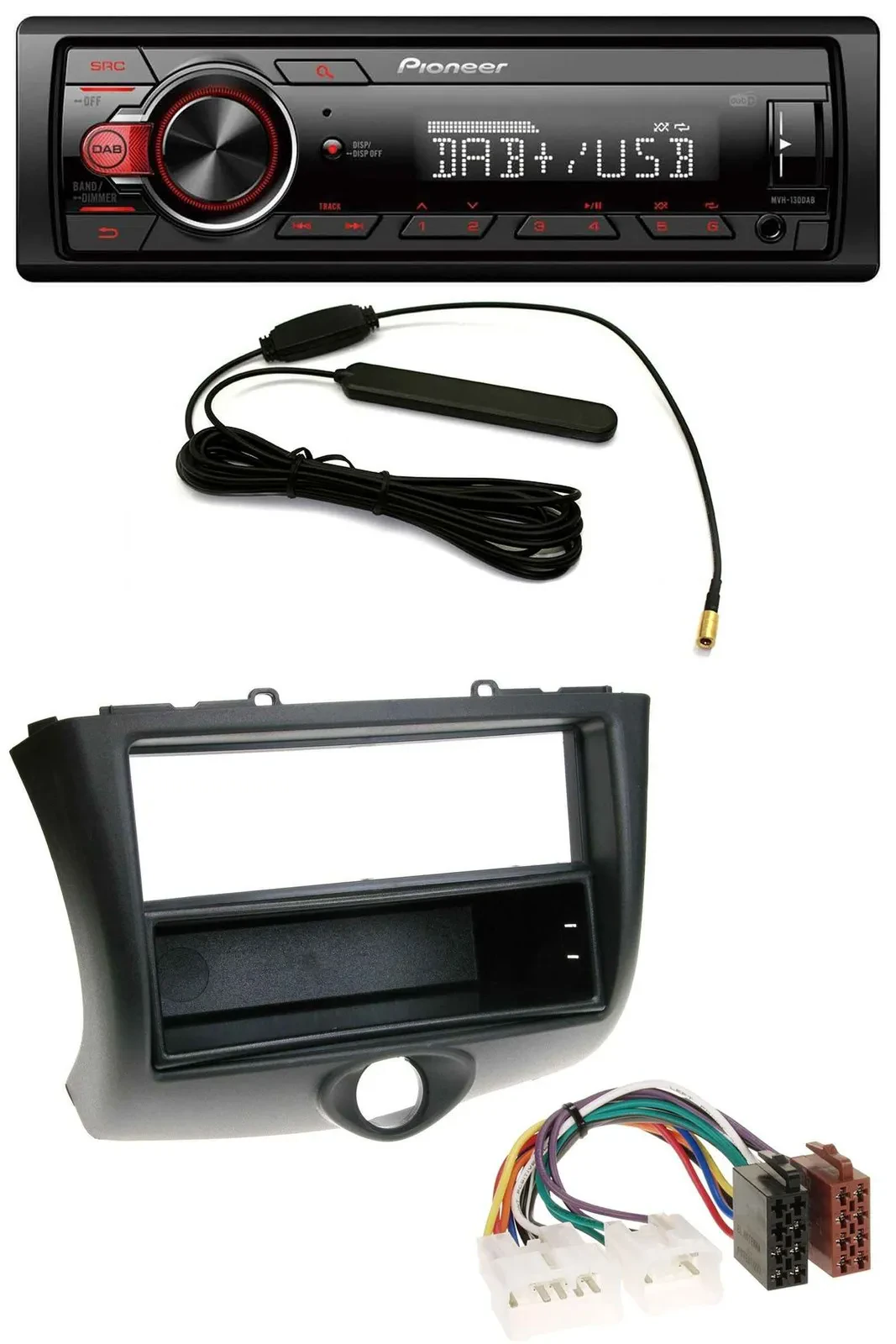 Pioneer MP3 DAB 1DIN AUX USB Autoradio für Toyota Yaris (2003-2006)
