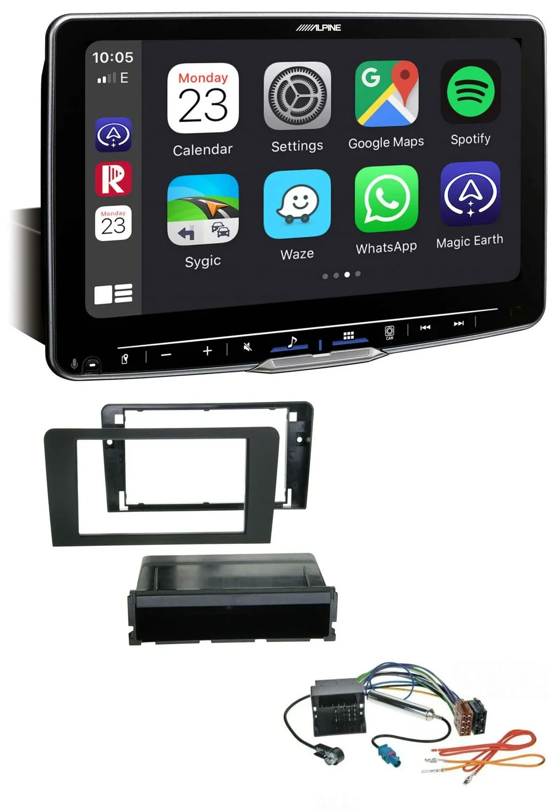 Alpine Bluetooth MP3 USB DAB Autoradio für Audi A3 8P 03-12 Symphony Quadlock