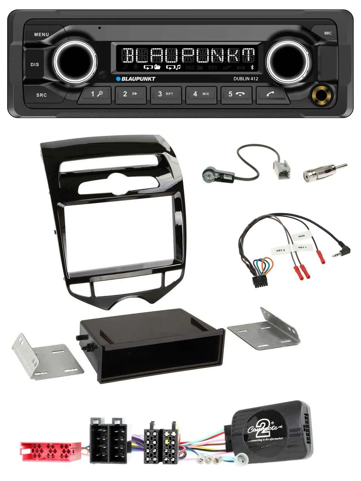 Blaupunkt MP3 Bluetooth USB Lenkrad Autoradio für Hyundai ix20 ab 2010 autom. Kl