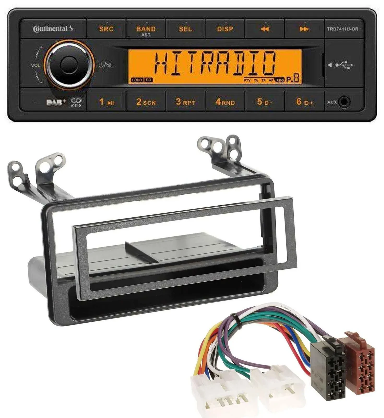 Continental 1DIN DAB MP3 AUX USB Autoradio für Toyota Avensis, Verso, Celica