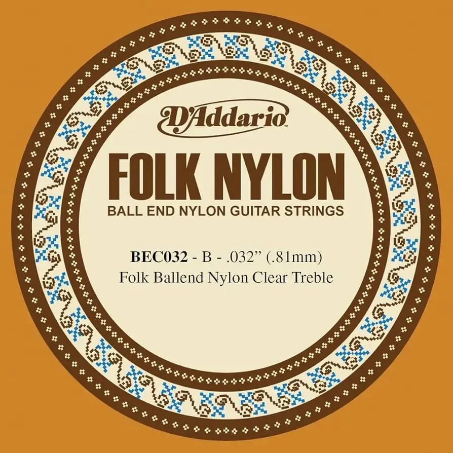 Струна одиночная D'Addario BEC032 Folk Nylon 032