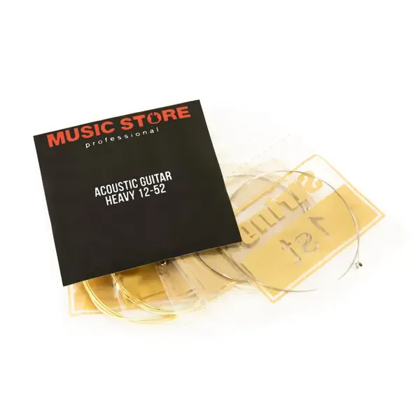 Струны для акустической гитары Music Store Acoustic Guitar Strings 12-52