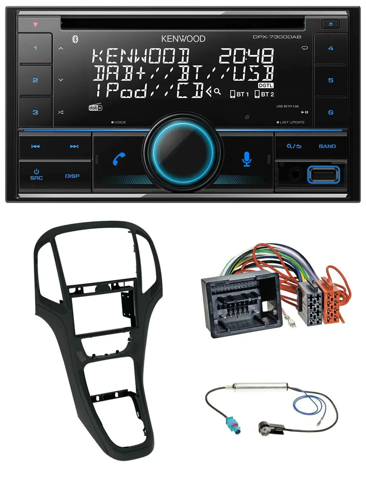 Автомагнитола для Opel Astra J Kenwood 2DIN CD DAB USB MP3 Bluetooth